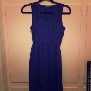 Blue sleeveless dress